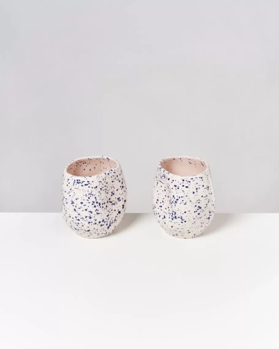 Best Sale Joao Vase M Rose Blau Gesprenkelt Joao M