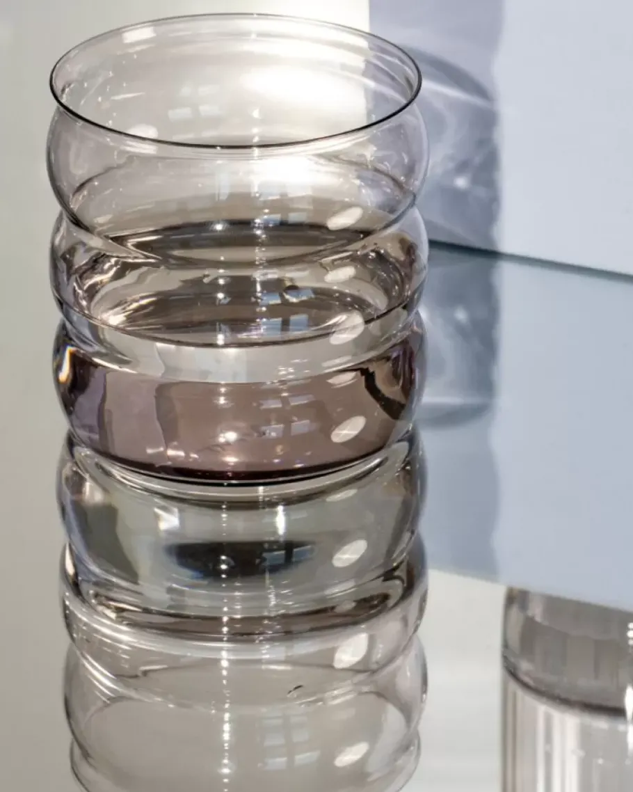 Store Joia Glas Bubble Amethist Gläser