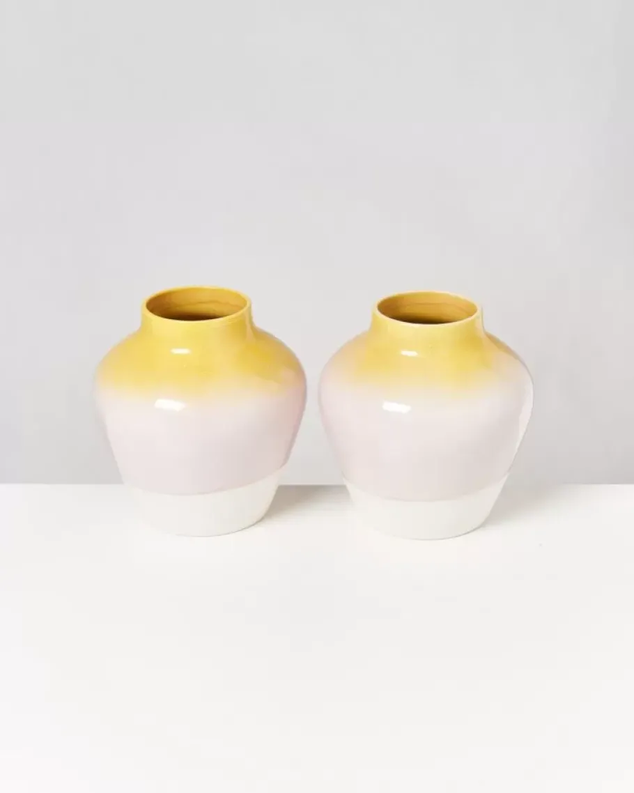 Cheap Madalin Vase Gelb Rosa Gesprenkelt Madalin