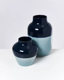 Cheap Madalin Vase Navy Hellblau Vasen