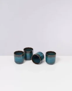 Hot Melides 4Er Set Becher Klein Oceanblue Tassen & Becher Sets