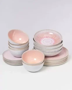 Fashion Melides Rose - 24 Teiliges Set Geschirr Sets