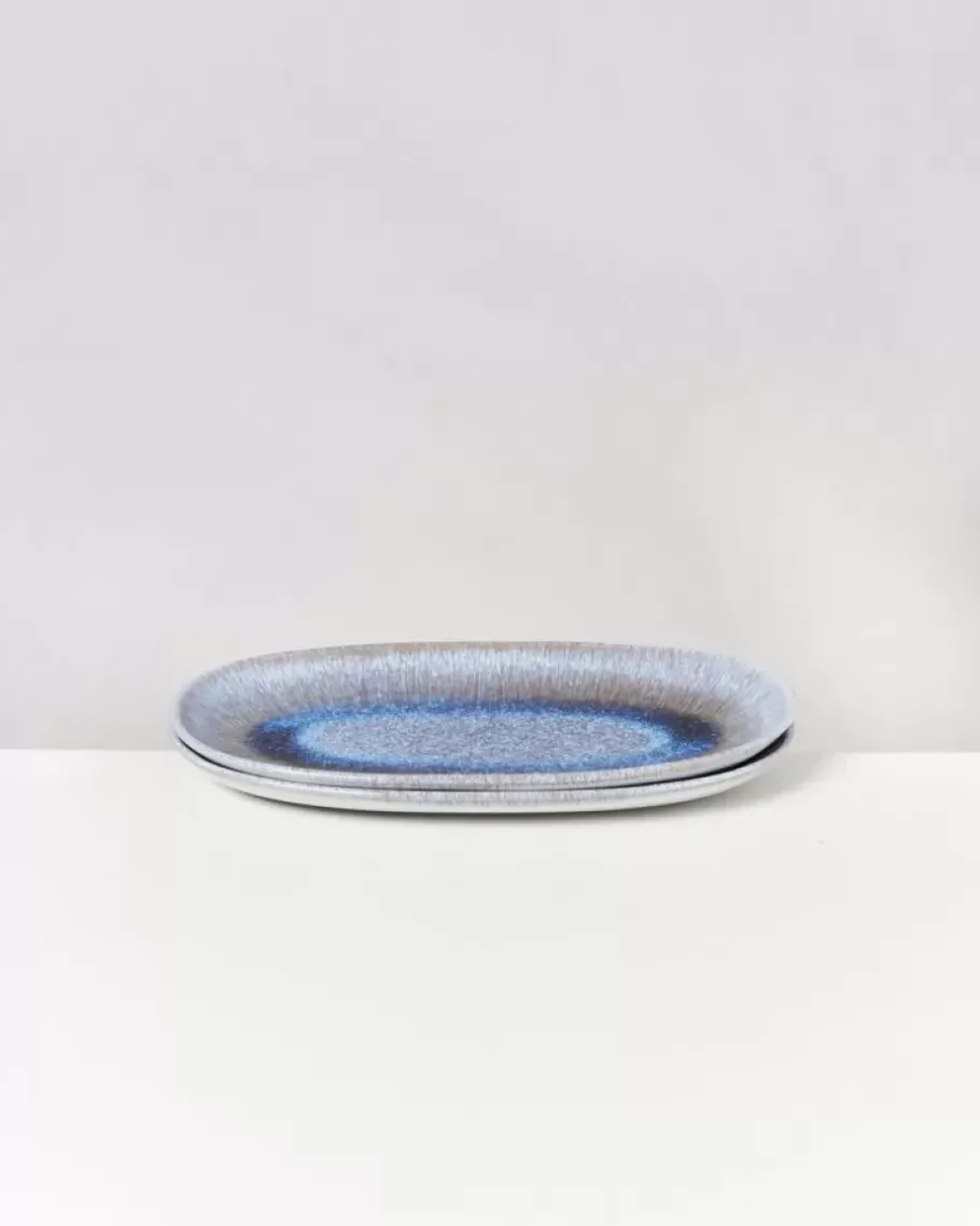 Fashion Melides Servierplatte L Stoneblue Servierplatten