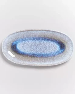 Fashion Melides Servierplatte L Stoneblue Servierplatten