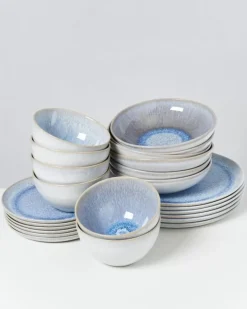 Clearance Melides Stoneblue - 24 Teiliges Set Geschirr Sets