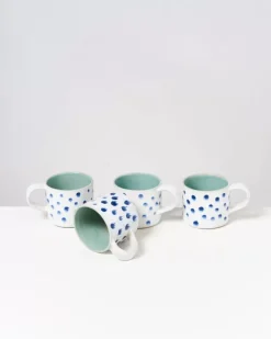 Hot Nodoa 4Er Set Tasse Mint Mit Punkten 4 Teilige Sets