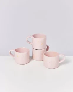 New Nodoa 4Er Set Tasse Rosa Gesprenkelt Tassen & Becher