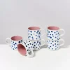 Outlet Nodoa 6Er Set Tasse Rosa Mit Punkten Tassen & Becher