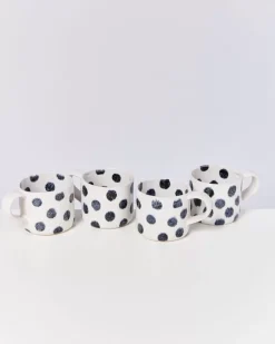 Fashion Nodoa 4Er Set Tasse Schwarze Punkte Tassen & Becher Sets