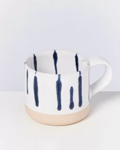 New Nodoa 6Er Set Tasse Weis Blau Tassen & Becher Sets