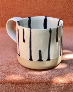Discount Nodoa 4Er Set Tasse Weis Blau 4 Teilige Sets