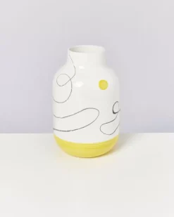 New Nuno Vase L Arts White Vasen