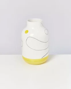New Nuno Vase L Arts White Vasen
