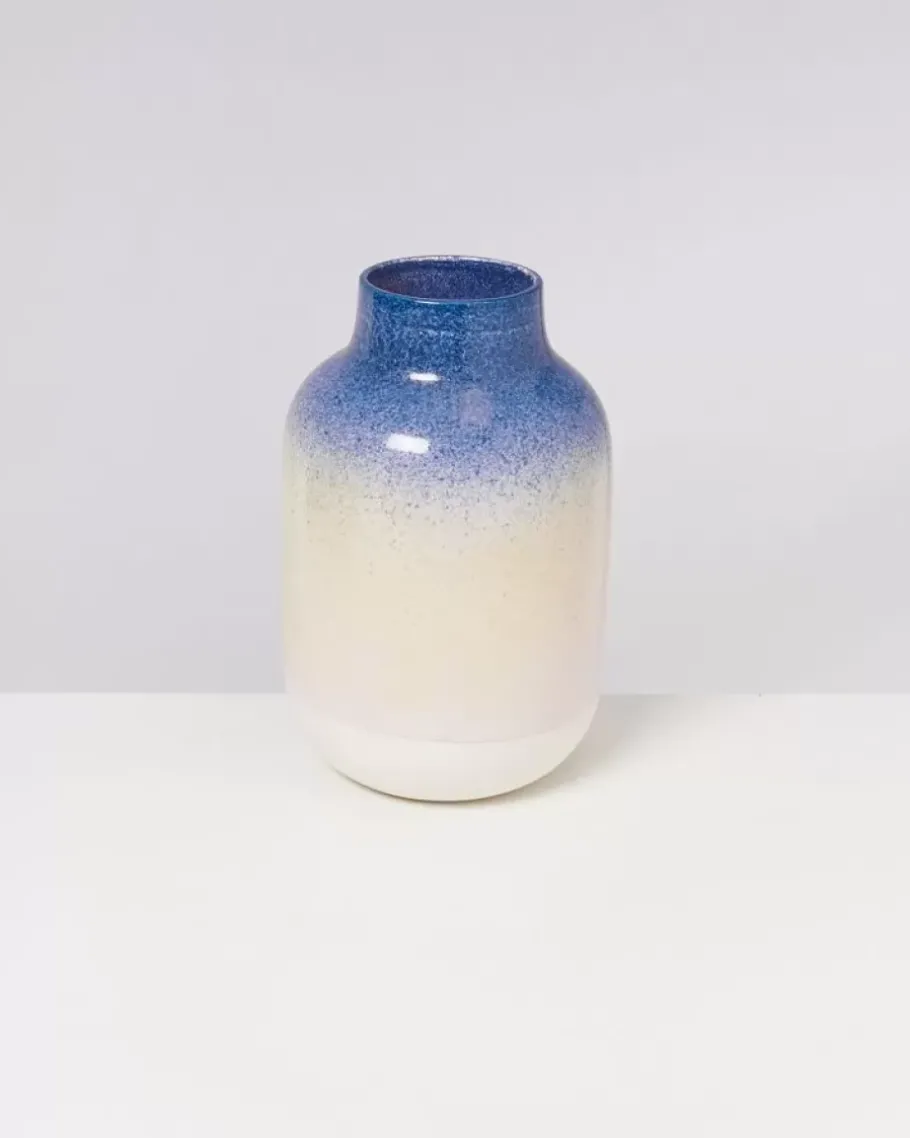 Best Nuno Vase L Blau Rosa Gesprenkelt Nuno L