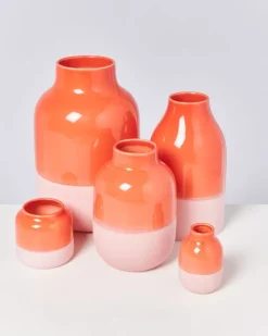 Online Nuno Vase L Rose Coral Nuno L