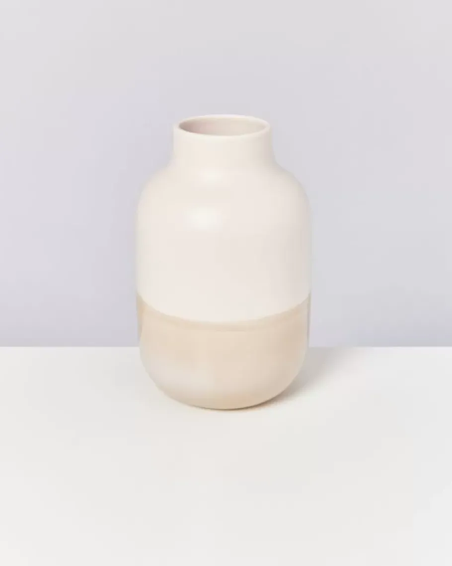 Store Nuno Vase L Sand Vasen