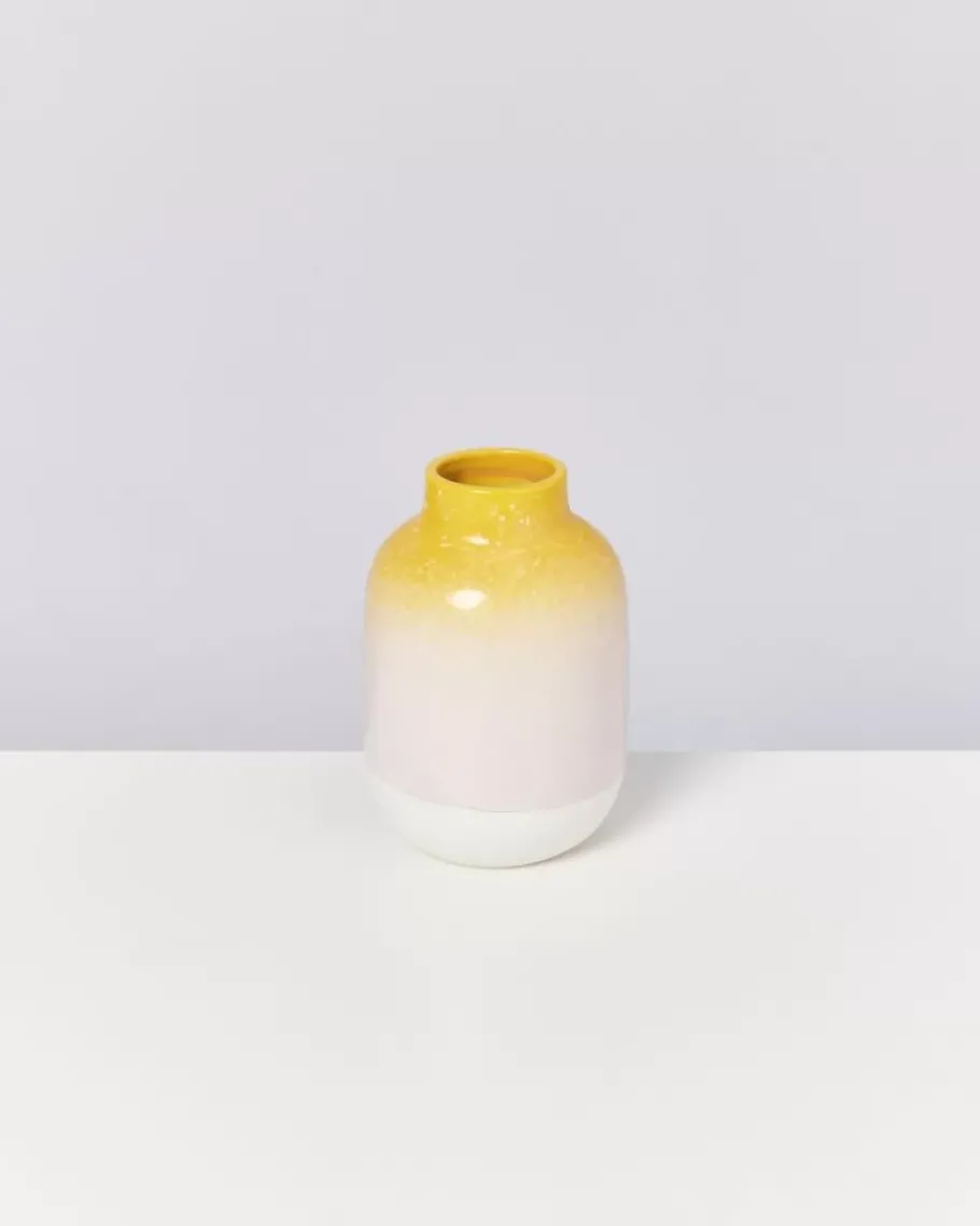 Outlet Nuno Vase M Gelb Rosa Gesprenkelt Vasen
