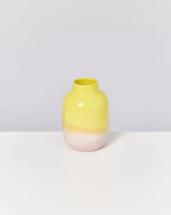 Clearance Nuno Vase M Gelb Rose Vasen