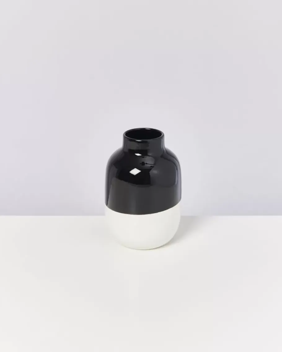 Discount Nuno Vase M Schwarz Weis Vasen