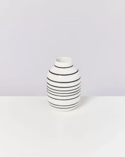 Cheap Nuno Vase M Schwarz-Weis Gestreift Nuno M