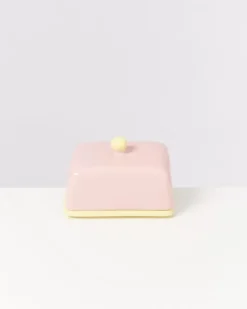 Sale Seia Butterdose Rosa Gelb Butterdosen