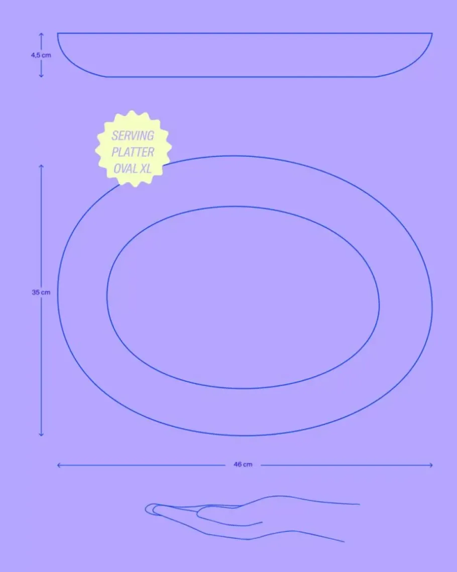Cheap Sintra Servierplatte Oval Xl Schwarz Servierplatten