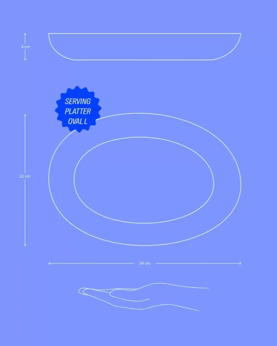 Shop Sintra Servierplatte Oval L Schwarz Servierplatten