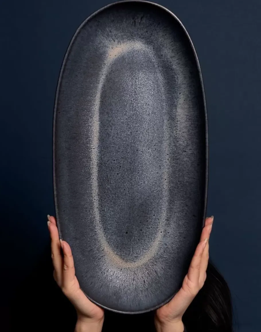 New Sintra Servierplatte Xl Schwarz Servierplatten