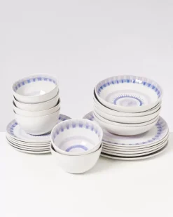 Discount Verao Lila Blau -24 Teiliges Set Geschirr Sets