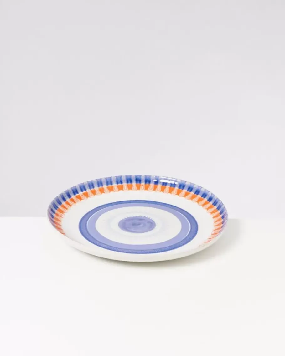 Shop Verao Servierplatte Xl Rund Blau Orange Servierplatten