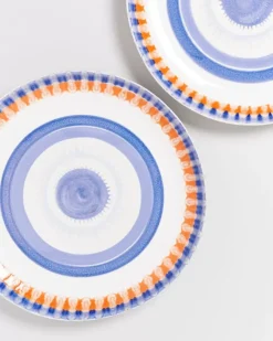 Shop Verao Servierplatte Xl Rund Blau Orange Servierplatten